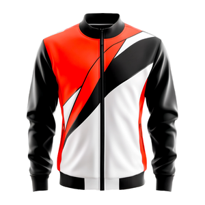 Custom Wholesale Digital Printing New Design Thick Polyester Casual Streetwear <b>Zip</b>-<b>Up</b> Outerwear Jacket Waterproof Breathable - Product Image 3
