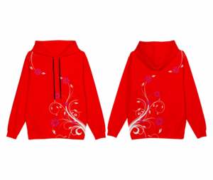 Qualité supérieure automne et hiver femmes pull à capuche surdimensionné Logo personnalisé coupe à capuche tricot tissu cravate-teinture impression - Product Image 1