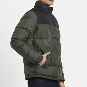 Veste à col montant d'hiver personnalisée de haute qualité à bas prix 2025, couleur personnalisée, logo frontal, veste à bulles pour hommes, vêtements de rue les plus vendus - Product Image 5