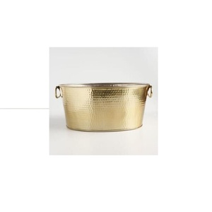 Cubitera de Champán Moderna de Lujo en Metal Dorado Martillado para Botellas de Vino Grandes, para Hogar, Hotel, Restaurante, Eventos y Bares - Product Image 2