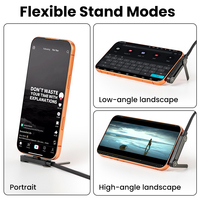 Support de téléphone pliable multifonction réglable, câble de charge rapide Type C tressé durable de 1,5 m, chargeur de téléphone portable, câble de données