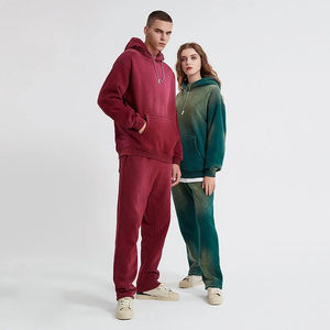 ชุดวอร์มมีฮู้ดสำหรับผู้ชายชุดกีฬาฟอกสีกรดชุดวอร์มออกแบบได้ตามต้องการ - Product Image 2