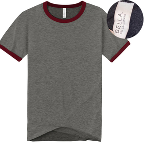 Camisetas de Algodón Supima con Cuello Redondo y Manga Corta, Camiseta Bella Canvas para Hombre - Product Image 1