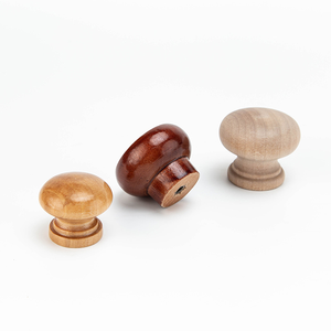 Factory Supply Furniture Hardware Natural Color Wood Knobs for Drawer <b>Cheap</b> Bakelite Handle Wooden Resin Product - Product Image 4