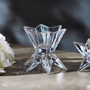 Mini Glass <b>Candle</b> Holder Charming Decorative Table Accent Stylish Centerpiece for Living Room Bedroom and Dining - Product Image 2