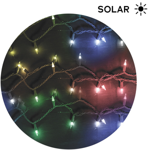 12m. Ghirlanda solare classica con 100 LED, 8 funzioni multicolore (Electro DH 79.755/12/RGB) - Product Image 1