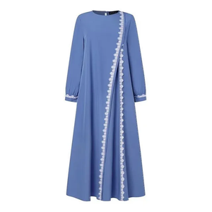 Abaya en soie satinée de luxe sur mesure en gros, manches longues, anti-rides, faite à la main, style Dubaï, élégante, mode modeste - Product Image 2