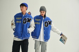 Wholesale Men Custom Logo Unisex Baseball Varsity <b>Jacket</b> - Product Image 5