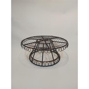 Support à gâteau en fil de fer indien, écologique, compatible lave-vaisselle, à un seul niveau, finition noire, pour la maison, mariages/anniversaires, fêtes, table - Product Image 5