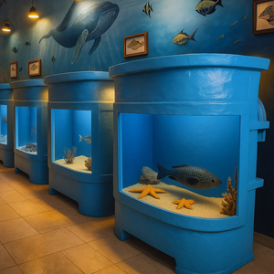 Grand aquarium à poissons en acrylique de 2000 gallons personnalisé pour usage intérieur et extérieur Vente directe en usine pour patio, salon et jardin Aquarium - Product Image 6