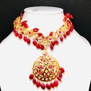 Parure de bijoux indiens Rani Haar Mala en perles, collier Sabyasachi, bijoux Haar Zubeda, bijoux Nizam, prix de gros - Product Image 4