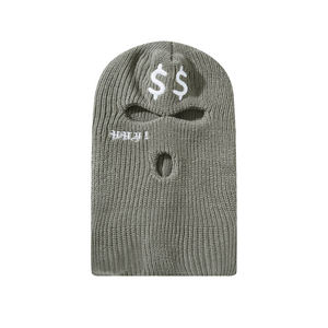 หมวกบาลาคลาวาออกแบบเอง คุณภาพสูง หมวกบีนนี่สำหรับผู้ชาย ใช้ได้สองแบบ หมวกสกีแบบเต็มหน้าสามรู สำหรับทุกเพศ ผลิตจากอะคริลิก 100% - Product Image 6