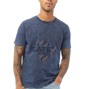 เสื้อยืดผู้ชายผ้าฝ้าย 100% พิมพ์ลายดิจิทัล เป็นมิตรกับสิ่งแวดล้อม แห้งเร็ว ระบายอากาศดี ซักย้อมสีแบบ Acid Wash ป้องกันรอยยับ เหมาะสำหรับฤดูร้อน รับสกรีนโลโก้ด้านหน้า - Product Image 1