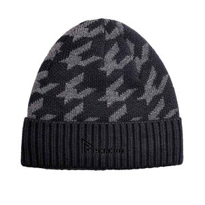 Custom Printing Wholesale 180Gsm High Quality Solid Color Knitted Beanies Unisex Autumn <b>Winter</b> Outdoor Warm 3D Embroidery 100% - Product Image 4