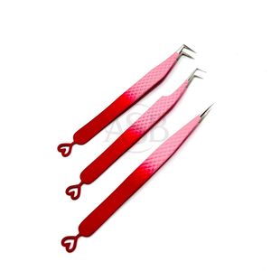 Professional Custom Logo Stainless Steel Eyelash Tweezers 90 Degree Skinny Boot Diamond Grip Pointed Tip Lash Extension <b>Tool</b> - Product Image 3