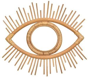 Espejos de pared de gran calidad, espejos de pared antiguos de diseño en forma de ojo, espejo de ratán, espejo de pared decorativo para el hogar - Product Image 2