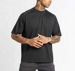 2024 article le plus vendu de l'été en gros personnalisé votre logo de marque 100% coton blanc hommes t-shirt coupe unie hommes T-shirts stock - Product Image 4