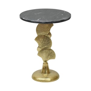 Table ronde en aluminium avec café ou table d'appoint ronde en métal fini or pour meubles de maison Table de haute qualité - Product Image 2