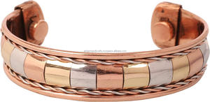 กำไลข้อมือทองแดงกำไลข้อมือไทเทเนียมสำหรับผู้หญิงกำไลข้อมือประดับเพชรกำไลคริสเตียนขายดี - Product Image 4