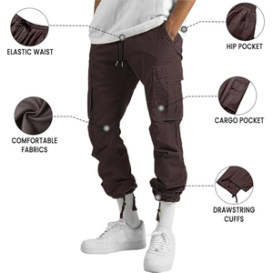 Direct from Factory <b>Men's</b> Stylish Comfortable 100% Cotton Multi-Pocket Cargo Pants <b>for</b> Spring and Autumn <b>Overalls</b> - Product Image 6