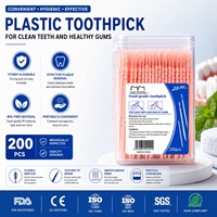 Brossettes interdentaires en plastique aromatisées à la menthe, marque privée, en vrac, avec brosse interdentaire intégrée, personnalisables en usine