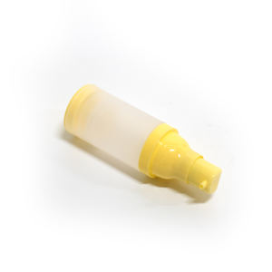 Emballage cosmétique Top Export pour bouteille carrée givrée transparente avec bouchon jaune pompe sans air lotion et bouteilles de pulvérisation - Product Image 6