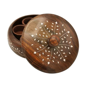 High Quality Pine Wood Storage <b>Box</b> Natural Bamboo <b>Wedding</b> Stand New Design Home Decorative Item for <b>Cake</b> Tools Hot Sale - Product Image 5