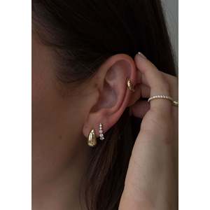 Diamond Graduated <b>Huggie</b> Earrings - Product Image 2