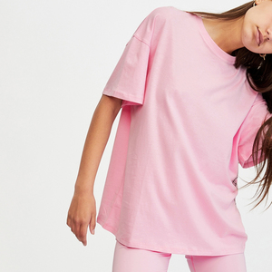 เสื้อยืดผู้หญิง,เสื้อยืดหนาผ้าฝ้ายหนา100% พิมพ์โลโก้สีดำล้วนไซส์ใหญ่ใส่ได้ทั้งชายและหญิง - Product Image 2