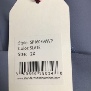 Standards & Practices Abito a fascia in Georgette Slate, Taglia 2X, Traspirante, Stile High Street, per Feste Estive, Alla Moda, Lunghezza maxi - Product Image 6