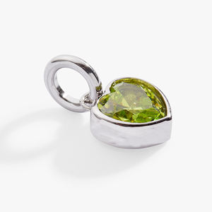 Colgante de Peridoto con Forma de Corazón, Piedra de Nacimiento de Agosto, Gema Verde, Chapado en Oro, Joyería Delicada Hecha a Mano para Mujer - Product Image 5