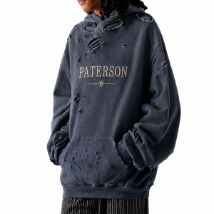 Wholesale Custom Logo Heavyweight Cotton Oversized Hoodie Streetwear Hoodie for Men Factory Price Low MOQ - Product Image 6