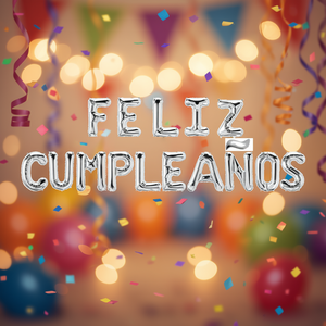 Globo de fiesta Party Love Happy Birthday plateado 45CM 12 piezas por bolsa - Product Image 2