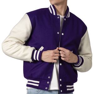 Veste universitaire de style baseball pour hommes coupe athlétique manches longues confortable tissu doux veste universitaire Letterman pour hommes - Product Image 1