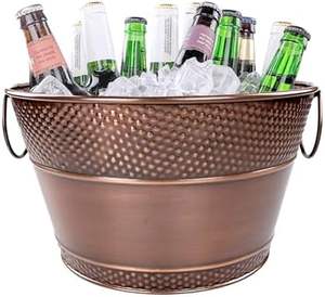 Stainless Oval Beverage <b>Tub</b> Party <b>Tub</b> Ice Bucket Top Quality Barware Wine Cooler Custom Printed LOGO Metal <b>Galvanized</b> Ice Bucket - Product Image 6