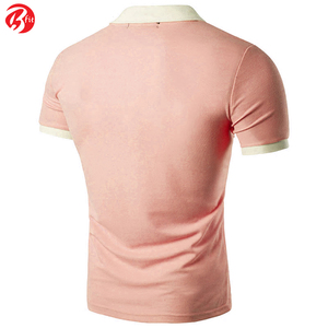 Los hombres de varios colores usan polos de manga corta Impresión de transferencia de calor Camisas de polo transpirables de estilo informal liso - Product Image 2