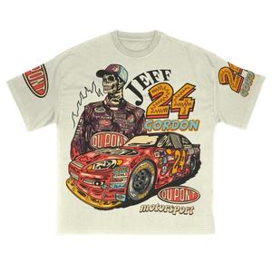 Camiseta de Hombre de Algodón 100% Grueso, Estampado Digital, Antibacteriana, Cómoda, Estilo Hip Hop, Ecológica, Fabricación OEM - Product Image 1