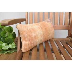 Premium Beige Ikat Patchwork Wool <b>Pillow</b> 8x16 Inch Woven Vintage Square Decorative Accent for Sofa Home Portable for <b>Christmas</b> - Product Image 2