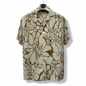 Camisa de manga corta para hombre con estampado moderno – Corte relajado, tela ligera, diseño elegante de verano para uso informal, atuendo festivo - Product Image 3
