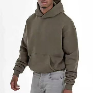 Sudadera con estampado de marca personalizada para hombre, ropa de invierno, Sudadera con capucha holgada de manga larga con hombro caído, 100% de algodón - Product Image 6