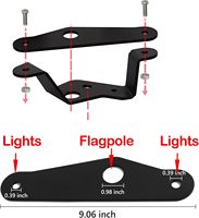 LUMA 2021+ pour Ford Bronco 2/4 portes, accessoires Raptor, nouveau support de montage de phare A-Pillar, support de phares LED tout-terrain, support de capot