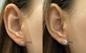 Mozanit küpe (0.1-3 Ct): 14K & 18K altın vida geri/geri itme seçenekleri düğün, gelin ve günlük giyim için mükemmel - Product Image 4