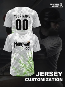 เสื้อเบสบอล/ซอฟต์บอลยูนิเซ็กซ์ ผ้าสแปนเด็กซ์/คอตตอน ขายดี คุณภาพสูง ระบายอากาศได้ดี ไซส์ใหญ่ รับสั่งทำแบบซับลิเมชั่น - Product Image 6