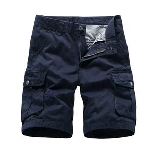 Short cargo solide pour hommes Logo personnalisé Style High Street 100% toile de coton anti-rides écologique pour la conception OEM d'été - Product Image 1