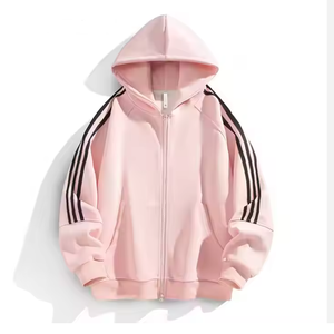 เสื้อมีฮู้ดผ้าฝ้ายโอเวอร์ไซส์สำหรับผู้ชาย, เสื้อสเวตเตอร์แนวสตรีทแบบมีซิปรูดคอปกมีฮู้ดตรงจากบังคลาเทศ - Product Image 3