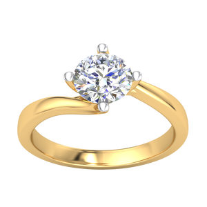 Anillo de Lujo de Oro Blanco de Alta Calidad de 9k con Diamante Cultivado en Laboratorio de Corte Brillante de 0.75ct con Certificado IGI, Talla Personalizable para Mujer - Product Image 1