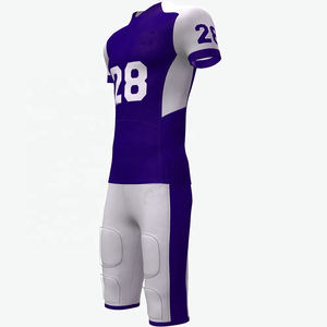 Maillot de football américain personnalisable sergé respirant impression par sublimation ensemble de conception personnalisée gratuite manches courtes à la mode - Product Image 1