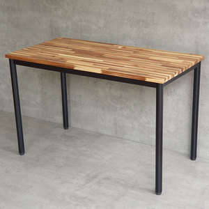 OMA HBOM013 System 120x60cm Acacia Wood and Bamboo PC <b>Desk</b> with Iron Legs <b>Folding</b> Computer <b>Desk</b> for Hotel & Living Room - Product Image 4