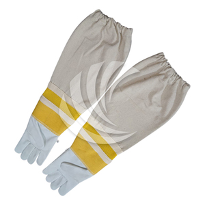 Guantes de apicultor OEM personalizados Palma de cuero con paneles de malla transpirable Cobertura completa del brazo - Product Image 6