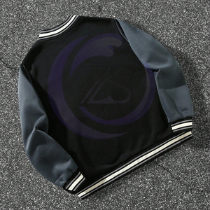 แจ็กเก็ตทีมเบสบอลทรงหลวมใส่ง่ายลายบล็อกสีใส่ง่ายเป็นมิตรกับสิ่งแวดล้อม - Product Image 3